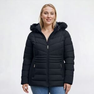 Women's London Fog/Michael Kor Black Puffer Jacket